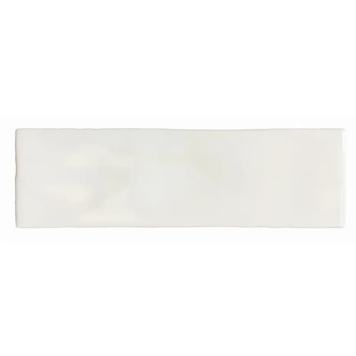 Moskau Weiss Wandfliese glasiert, glänzend Rundkante 6,5x20x0,9