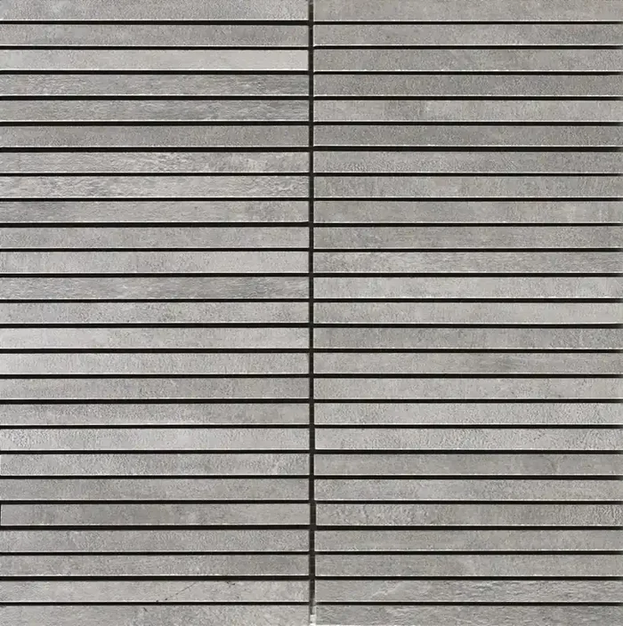 Muster 30×30 cm für Unicom Starker Icon Stripes Dove Gray Natural Mosaikfliese 1,2×15 (30×30) Art.-Nr. 5269
