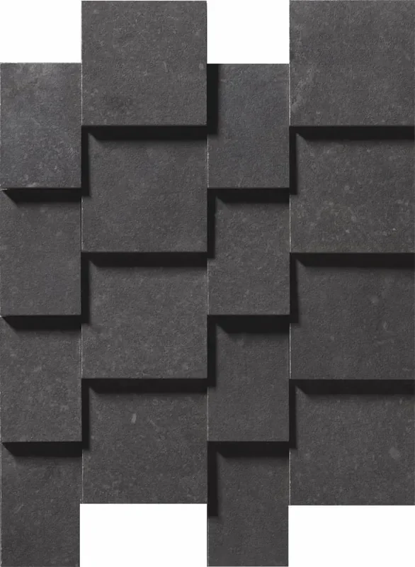 Musterfliesenstück für Cercom Stone Box Pietra Blu Mosaikfliese 24×29 Scagli Art.-Nr. 1056354