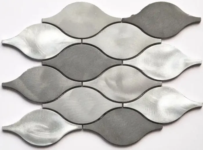 Musterfliesenstück für FKEU Kollektion Mosaico 06 Schwarz-Anthrazit-Silber Mix Mosaikfliese Tafel 30×25 Art.-Nr. FKEU09