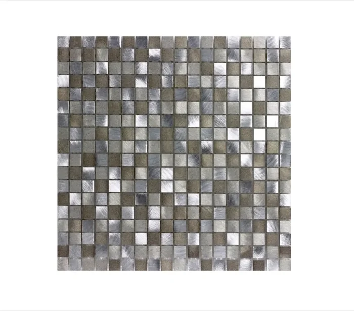 Musterfliesenstück für FKEU Kollektion Mosaico 08 Grau-Braun-Silber Mix A Mosaikfliese Tafel 30×30 Art.-Nr. FKEU0990775