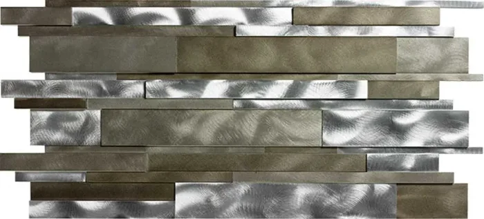 Musterfliesenstück für FKEU Kollektion Mosaico 08 Grau-Braun-Silber Mix C Mosaikfliese Tafel 30×60 Art.-Nr. FKEU0990778