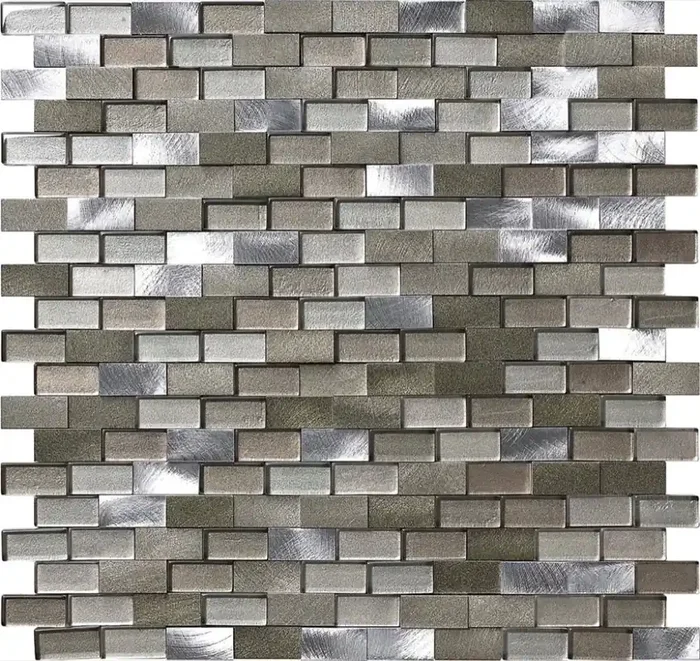 Musterfliesenstück für FKEU Kollektion Mosaico 08 Grau-Braun-Silber Mix F Mosaikfliese Tafel 30×30 Art.-Nr. FKEU0990781