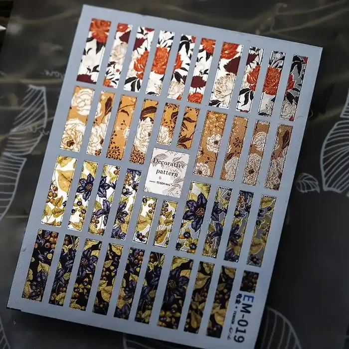 Nail Sticker Metallic EM-19 Flower