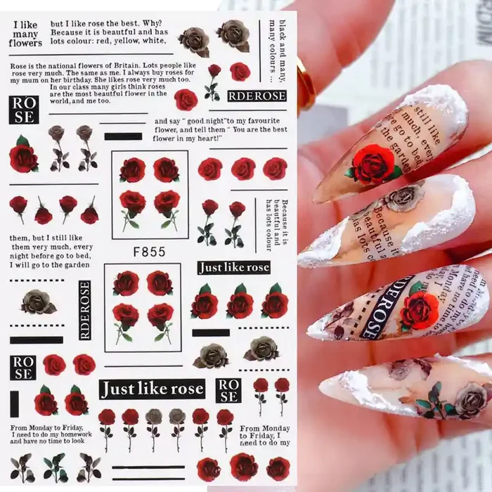 Nail Sticker Rosen 2