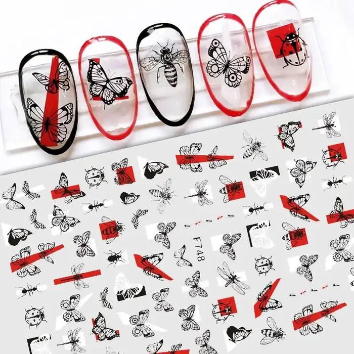 Nail Sticker Schmetterling 2