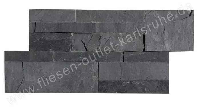Naturstein Verblender Zeta Negro 18×35 cm