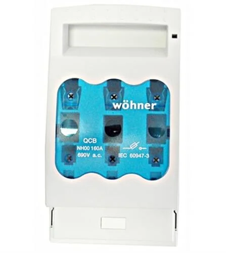 NH-Reitertrenner, Größe 00, 160 A, 3-polig, Anschluss M8