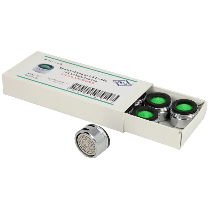 OEG Spar-Strahlregler mit Luftansaugung 7,5 l/min M24 x 1 AG 10Stk