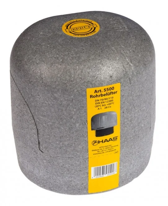 OHA Rohrbelüfter DN 70/90/110 28 L/s mit Frostschutzhaube, nach DIN EN 12380