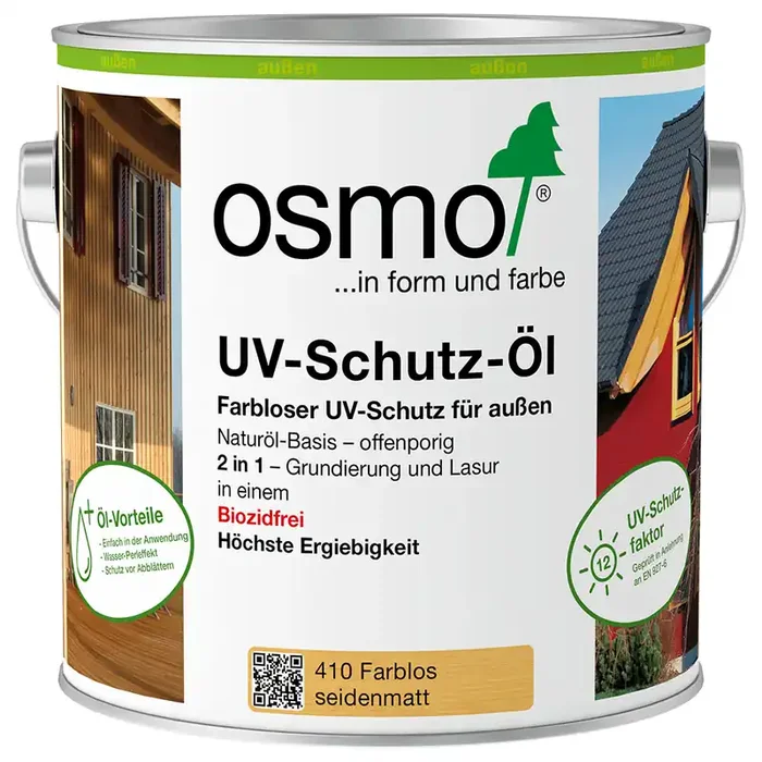 Osmo UV-Schutz-Öl 25l 410 Farblos Seidenmatt ohne Filmschutz
