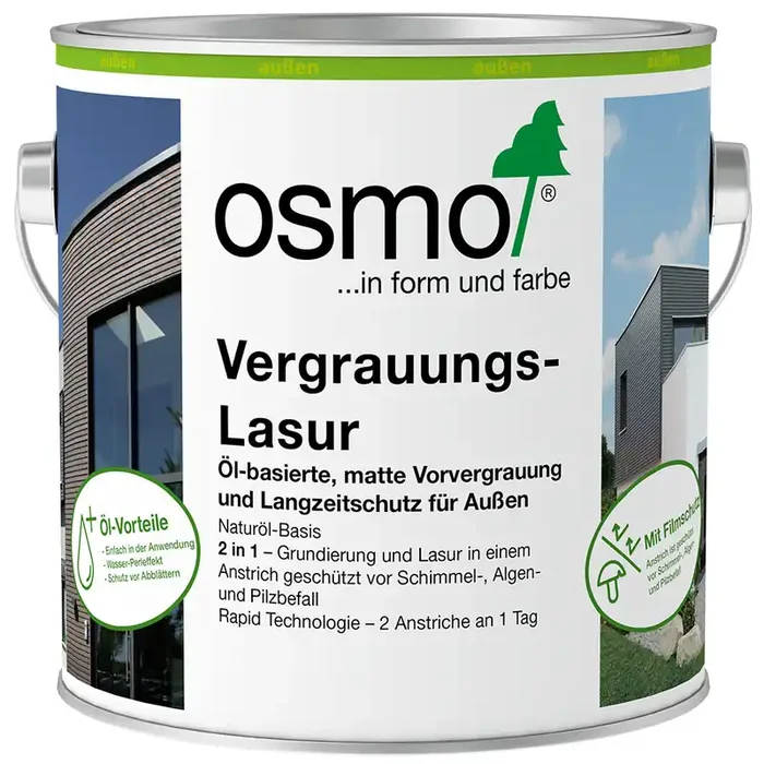 Osmo Vergrauungs-Lasur 1923 Schilfgrau 2,5l