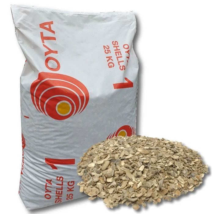 OYTA Austerngritmix Austernschalen Muschelschrot 25 kg Muschelgrit Muschelkalk
