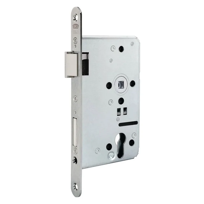 Panik-Einsteckschloss 1201, Panik-Funktion B, abgerundet 20/55/72/9 mm DIN links, Edelstahl, BKS