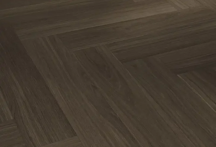 Parador Vinyl Eiche Oxford dunkelbraun Fischgrät Trendtime 3 Kleben seidenmatte Struktur