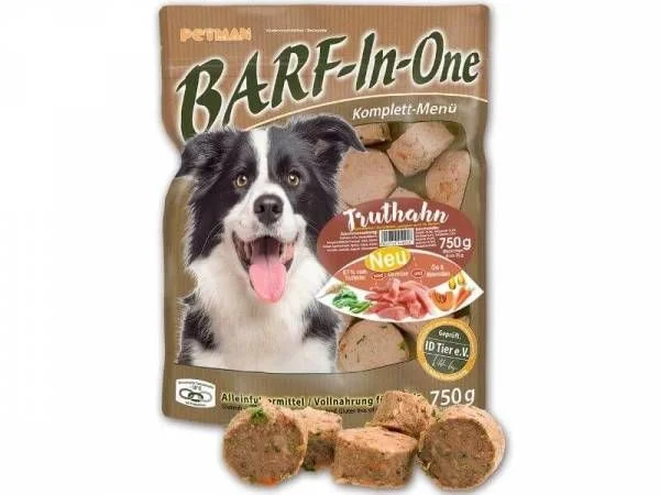 Petman BARF-In-One Truthahn Hundefutter 8 x 750 g