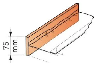 Randdämmstreifen 75 mm, Rolle á 25m, f. Variotherm Fußbodenheizung-Trockenbau System VarioKomp