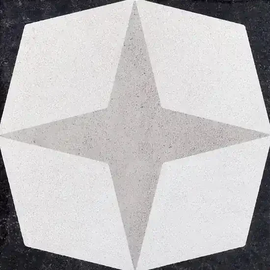 Retro Fliese Cementine Black&White 20×20 B&W 1