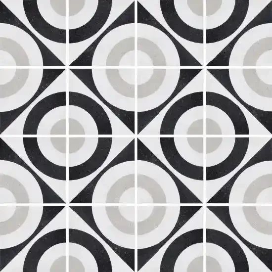 Retro Fliese Cementine Black&White 20×20 B&W 5