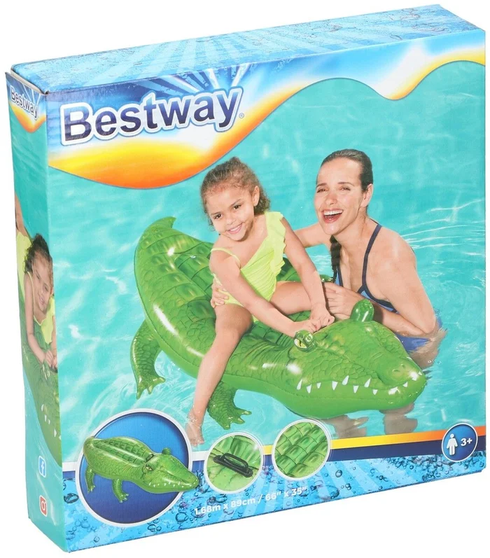 Ride-on Krokodil, Schwimmtier, PVC, 168 x 89 cm