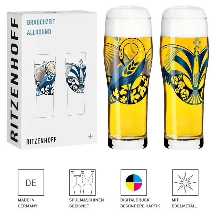 Ritzenhoff Bierglas 2er Set Brauchzeit Petra Mohr 7 und 8