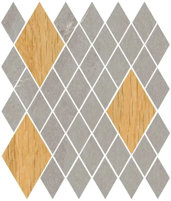 Rondine Angers Advance Angers Av Mosaico Tapestry Grey + Dream Honey Matt Mosaikfliese 30,2×35,7 Art.-Nr. J91863