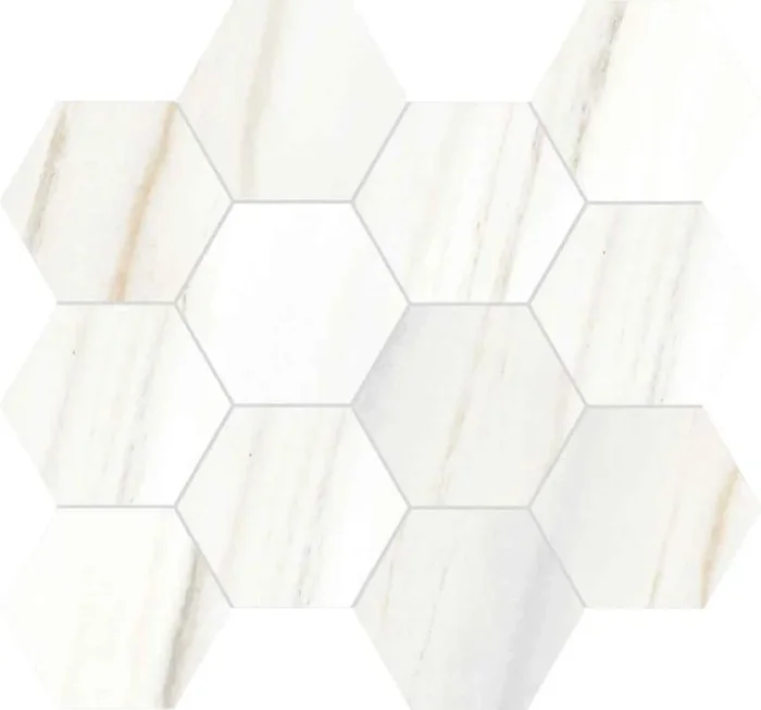 Rondine Canova Lasa White Mosaico Esagona Matt Mosaikfliese 35×30,3 R9 Art.-Nr. J88861