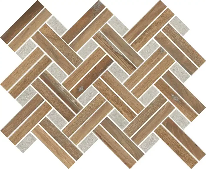 Rondine Infusion Oak Mos Braid Matt Mosaikfliese 25,5×33,5 R10 Art.-Nr. J90586