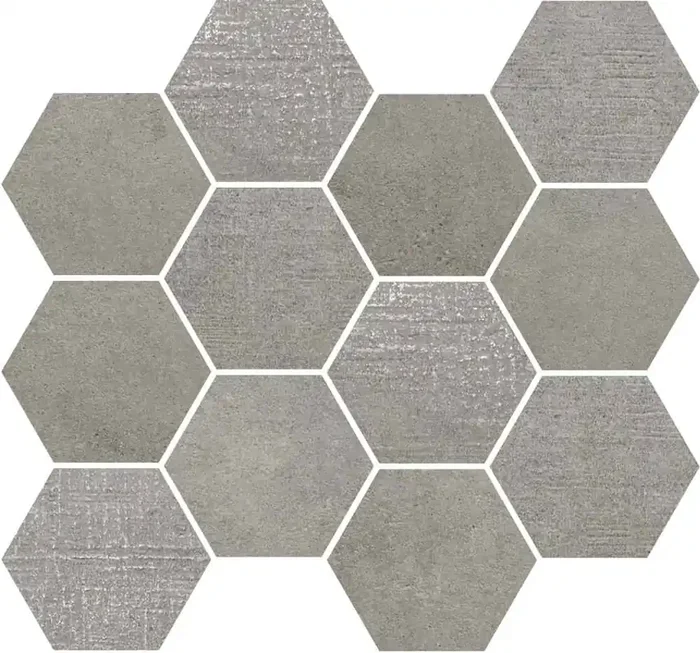 Rondine Loft Taupe Mosaico Esagona Matt Mosaikfliese 35×30,3 R10 Art.-Nr. J89343