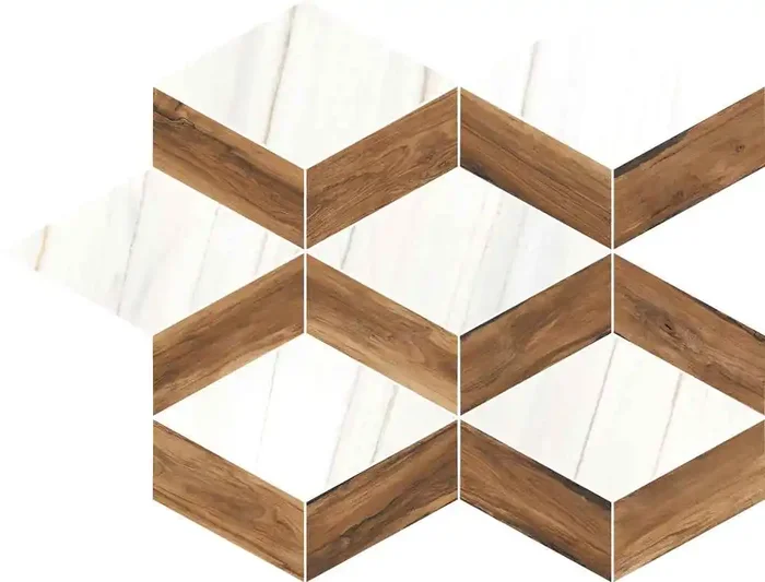 Rondine Sherwood Mahogany Triangle Matt Dekorfliese 24×30 R10 Art.-Nr. J91119