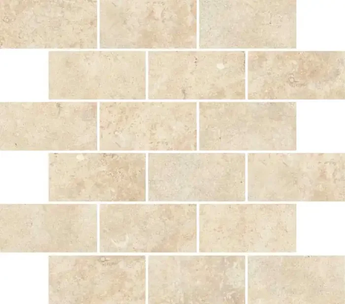 Rondine Terre D‘Otranto Cream Mosaico Mattoncino Matt Mosaikfliese 30×30 R9 Art.-Nr. J89150