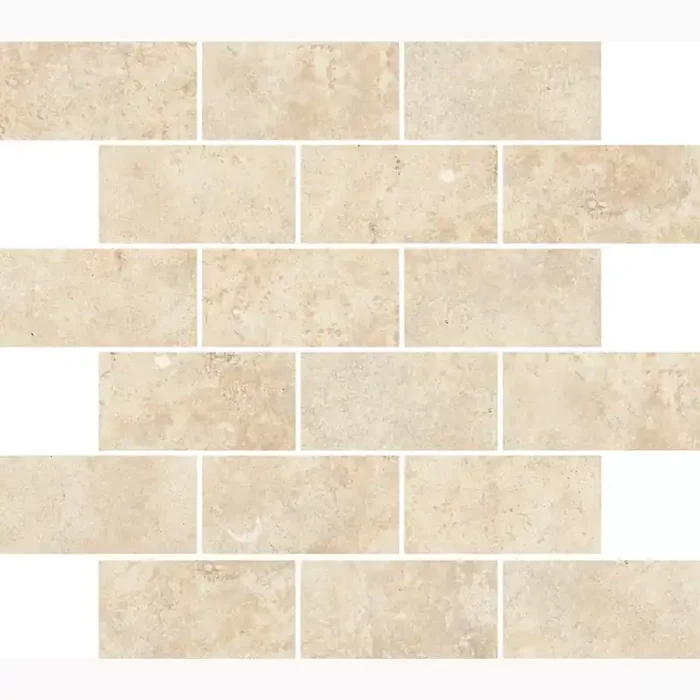 Rondine Terre D‘Otranto Cream Naturale Mosaik Mattoncino J89150 30x30cm 9,5mm