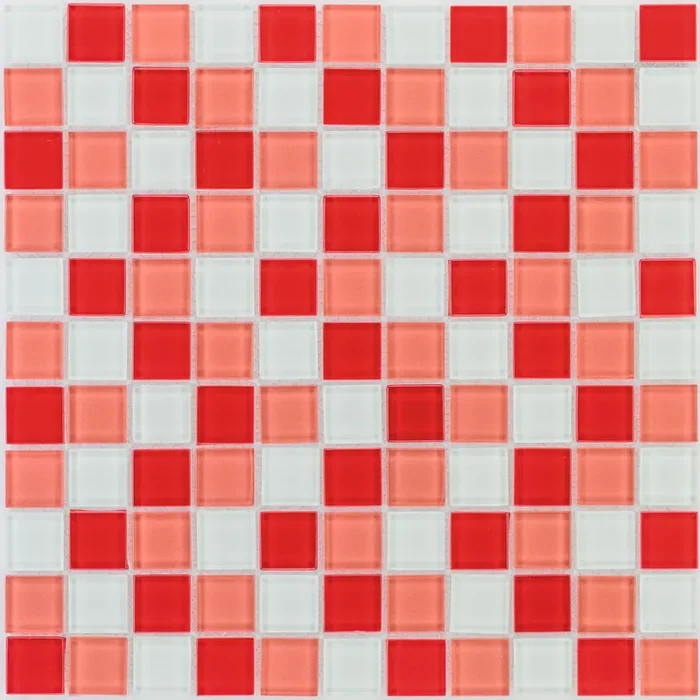 Rot Weiß Mosaik – – 30×30