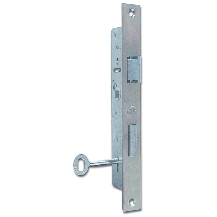 Roto Rohrrahmenschloss Flachstulp m. Falle u. Riegel 851, DM 16, verzinkt silber