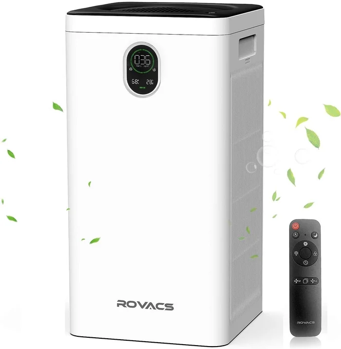 ROVACS Luftreinige 99,97% Luftfilter für Allergien Haustiere Haarschuppen Pollen