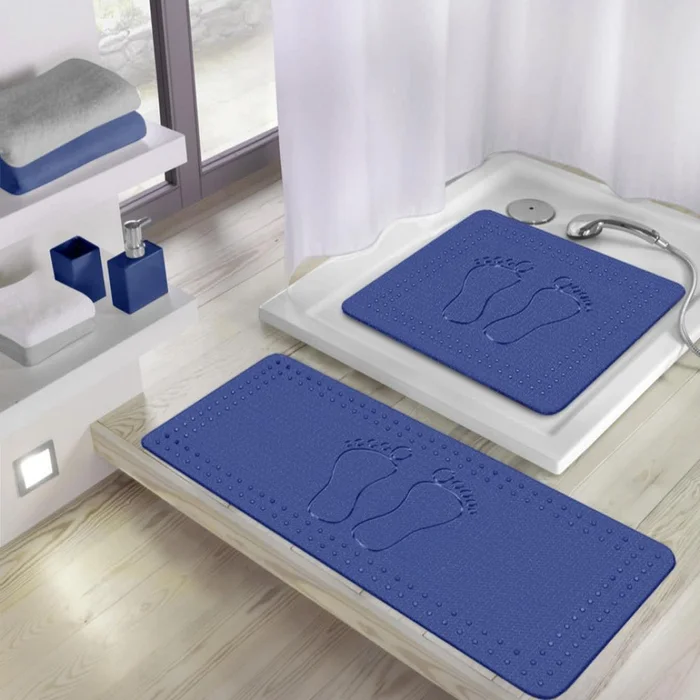 Rutschfeste Matte Foot Blue 36×72 cm Kleine Wolke