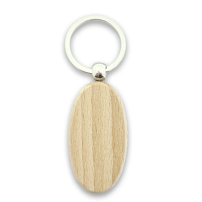 Schlüsselanhänger aus Holz, oval