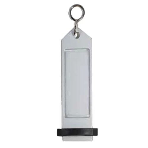 Schlüsselanhänger silber eloxiert, Länge 100 mm