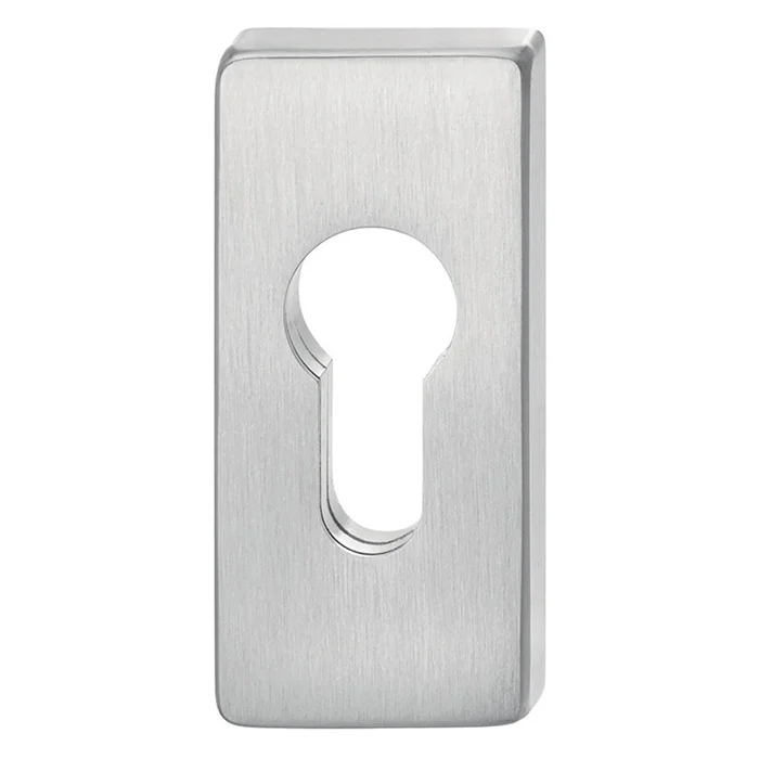 Schlüsselrosette, Edelstahl matt, käntig, Länge 70 mm