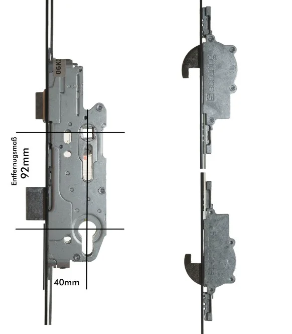 Schüring Mehrfachverriegelung ZV 550 P 1940114, 92 mm Entfernung, 40 mm Dorn