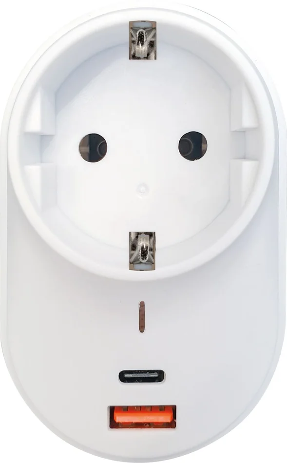 SCHWAIGER 230V Steckdosenadapter, Weiß