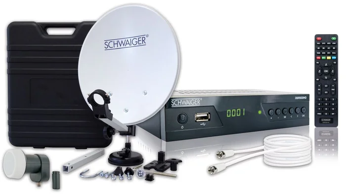 SCHWAIGER Camping Satellitenanlage, 10 m, Weiß