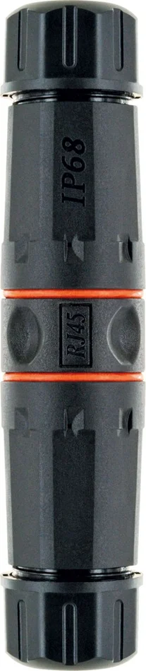 SCHWAIGER CAT 6A Netzwerkverbinder Outdoor, Schwarz