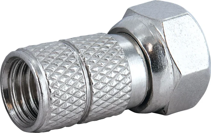 SCHWAIGER F-Aufdrehstecker 1 x (Ø 6,5 mm), Silber, 10 Stück