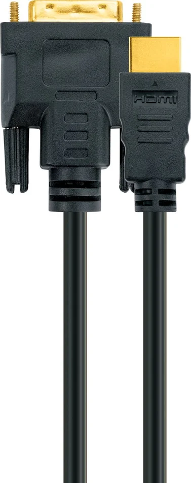 SCHWAIGER High-Speed-HDMI-Adapterkabel mit Ethernet, 2 m, Schwarz