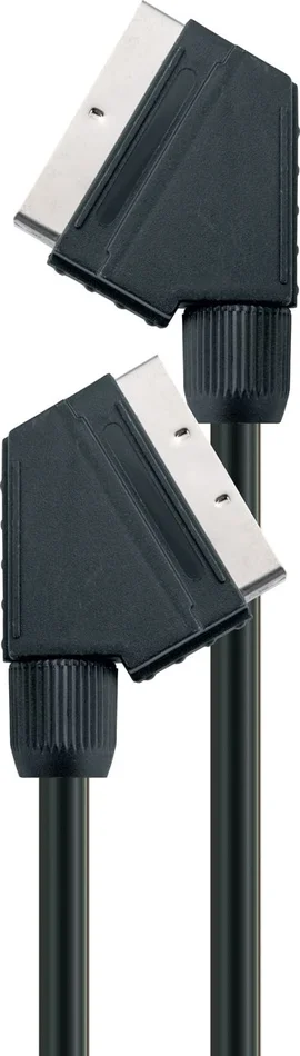 SCHWAIGER SCART Anschlusskabel (Ø 6,8 mm), 1,5 m, Schwarz