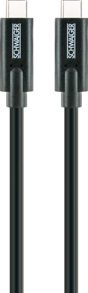 SCHWAIGER USB 3.2 Anschlusskabel, 1 m, Schwarz