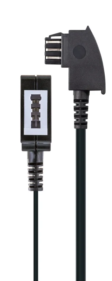 SCHWAIGER Verlängerungskabel (TAE), 10 m, Schwarz