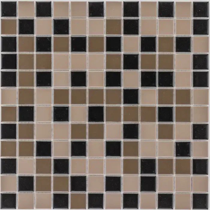 Schwarz Braun Mosaik – – 33×33