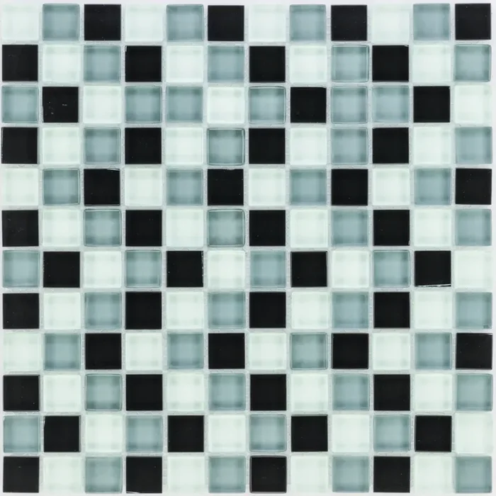 Schwarz Grau Weiß Mosaik – – 30×30